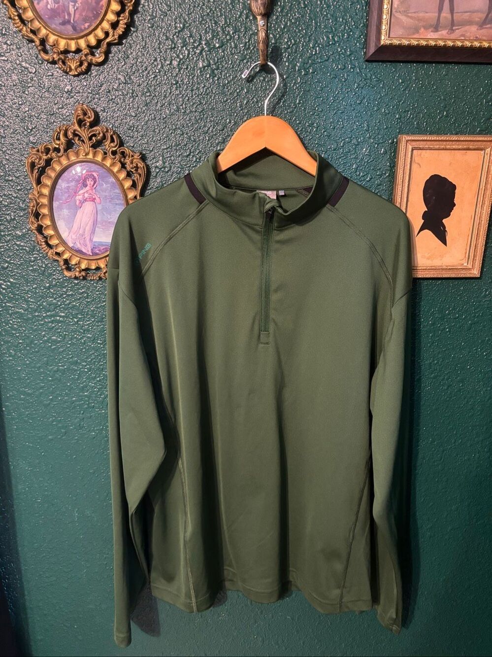 PING Pullover Mens XXL 1/4 Zip Golf SensorCool Performance Wicking Sweater Green